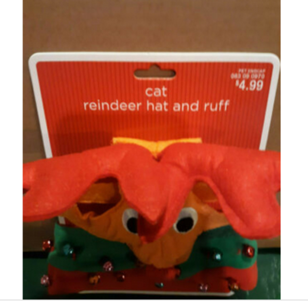 New Reindeer Hat and Collar for Cats - Picture 2 of 2